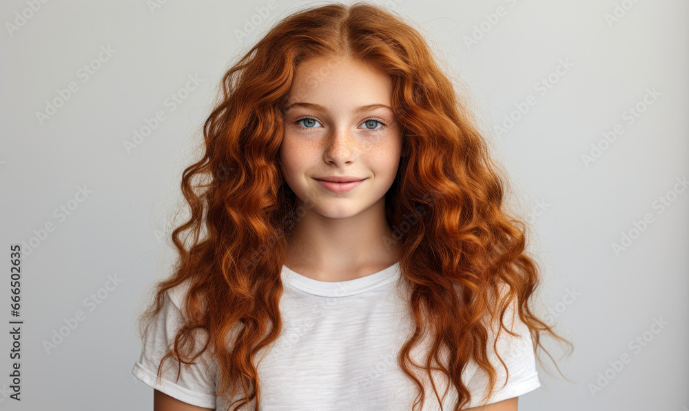 Happy Redhead: Closeup Portrait of a Joyful Young Girl Happy Redhead: Closeup Portrait of a Joyful Young Girl