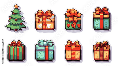 Cadeaux de Noël design simple et coloré