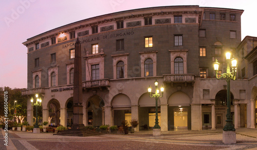 Banco Popolare di Bergamo at dusk