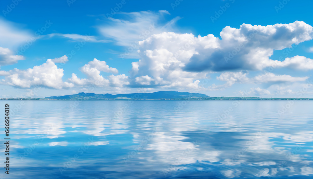 Sea Clouds Reflection Background