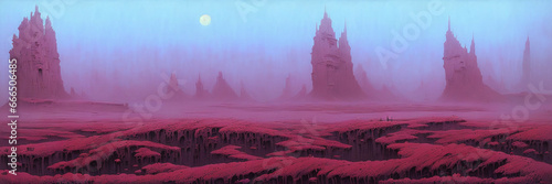 Fantasy landscape. Digital ...