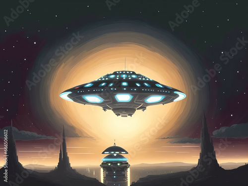 Alien Spaceship, Digital il...