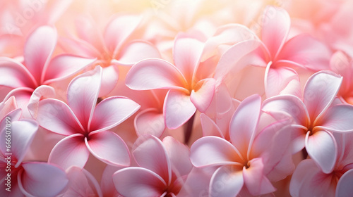 pink plumeria flowers with intricate details