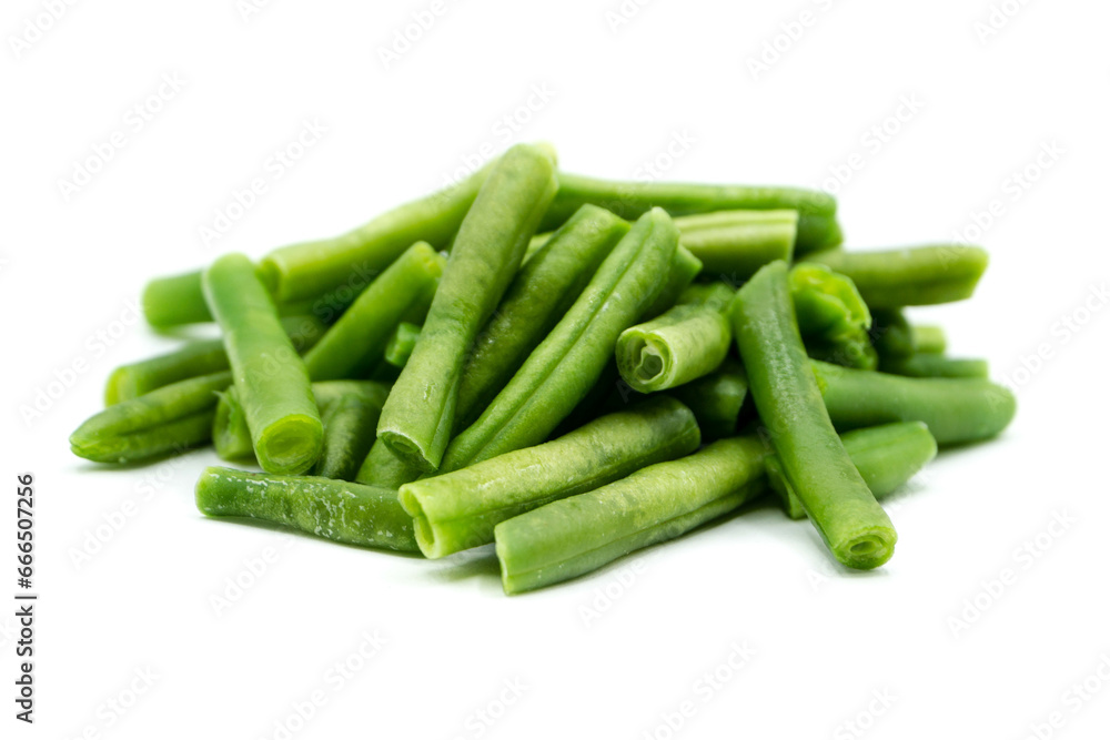 Green beans isolated on white background Green beans isolated on white background