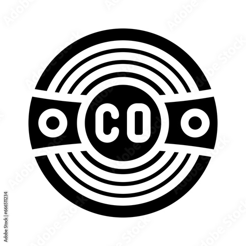 smart carbon monoxide detector home glyph icon vector. smart carbon monoxide detector home sign. isolated symbol illustration