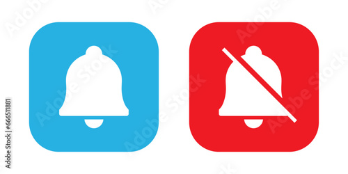 notification bell square icon vector design