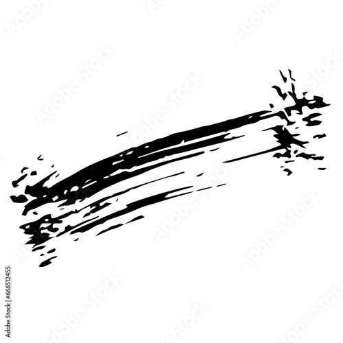 Grunge background, brushstroke.Abstract distress ink texture.Hand-drawn gouache paint strip,smear with roughness and scuffs.Art element for design.Isolated. Vector illustration