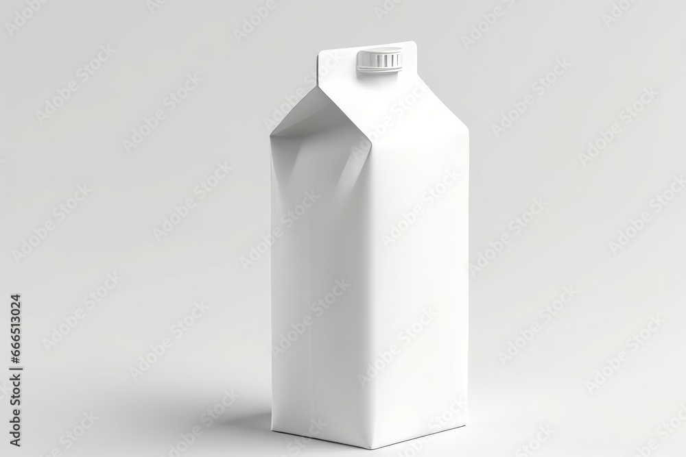Blank milk package box. Paper dairy carton box pack. Generate Ai Blank milk package box. Paper dairy carton box pack. Generate Ai