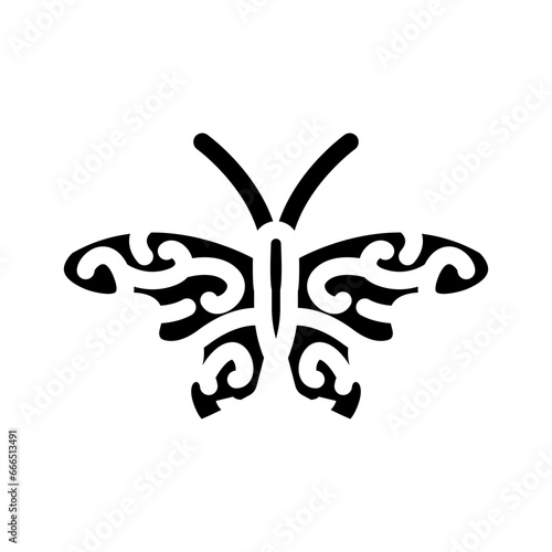 butterfly tattoo art vintage glyph icon vector. butterfly tattoo art vintage sign. isolated symbol illustration