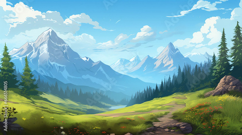 mountain scape background  © l1gend