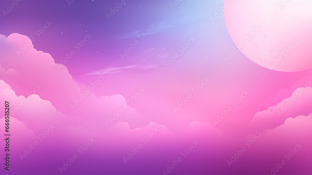 pink purple multi color gradient with moon background 