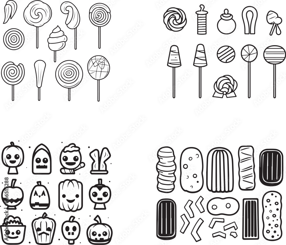 sweet candies for trick and treat bucket isolated on white background halloween vector art illustration sweet candies for trick and treat bucket isolated on white background halloween vector art illustration