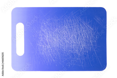 Color gradient red old plastic cutting board background with scratches