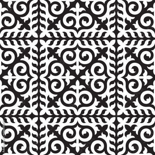 Kazakh ornaments. Seamless traditional carpet patterns of Kazakhs. Background, texture, design life of nomads. Ancient Turkic ornaments. Customs and traditions of Kazakhstan. Decorative art of nomads