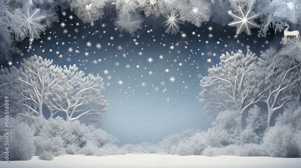 Fototapeta premium winter landscape with snow