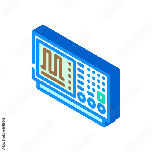 oscilloscope analysis electronics isometric icon vector. oscilloscope analysis electronics sign. isolated symbol illustration
