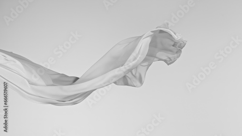 Fototapeta Naklejka Na Ścianę i Meble -  Pastel color transparent silk fabric flowing by wind,