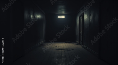 half abandoned spooky room.