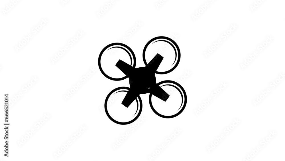 aerial drone in flight, black isolated silhouette aerial drone in flight, black isolated silhouette
