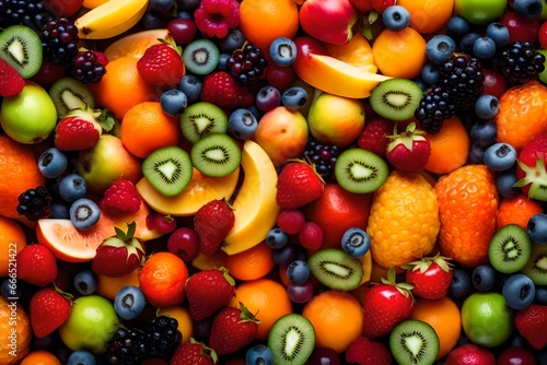 A colorful fruit salad  showcasing a variety of fresh fruits  ready to be enjoyed