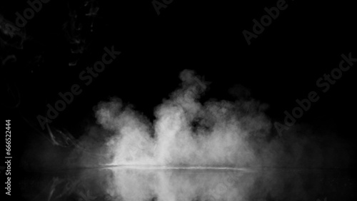 Abstract white smoke on bla...