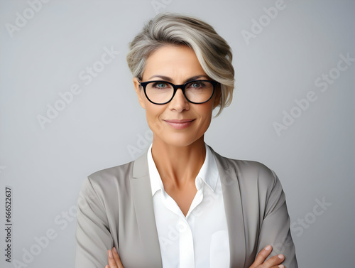 Corporate Business woman Portrait, Agency Business woman Portrait photo, Formal Suited Business Woman, Formal Office worker, Confident Business Person Photo
