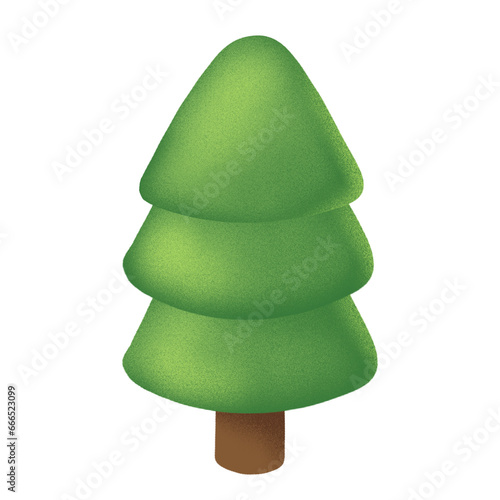 Pine tree, 3d
