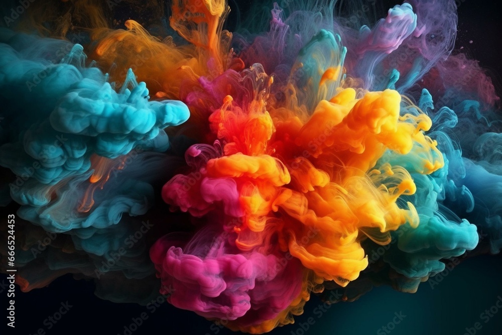 Stunning colors, mesmerizing artwork. Generative AI