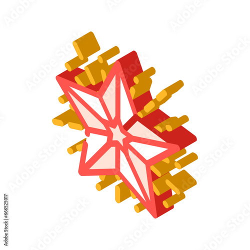 star art tattoo vintage isometric icon vector. star art tattoo vintage sign. isolated symbol illustration