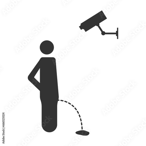 Peeing on the ground icon. Urinating symbol modern, simple, vector, icon for website design, mobile app, ui. Vector Illustration