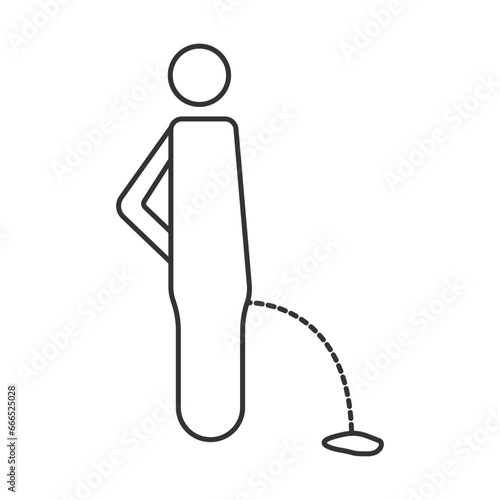 Peeing on the ground icon. Urinating symbol modern, simple, vector, icon for website design, mobile app, ui. Vector Illustration
