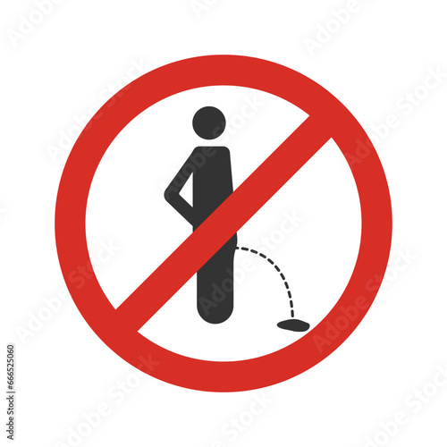 No peeing sign. Prohibition symbol modern, simple, vector, icon for website design, mobile app, ui. Vector Illustration