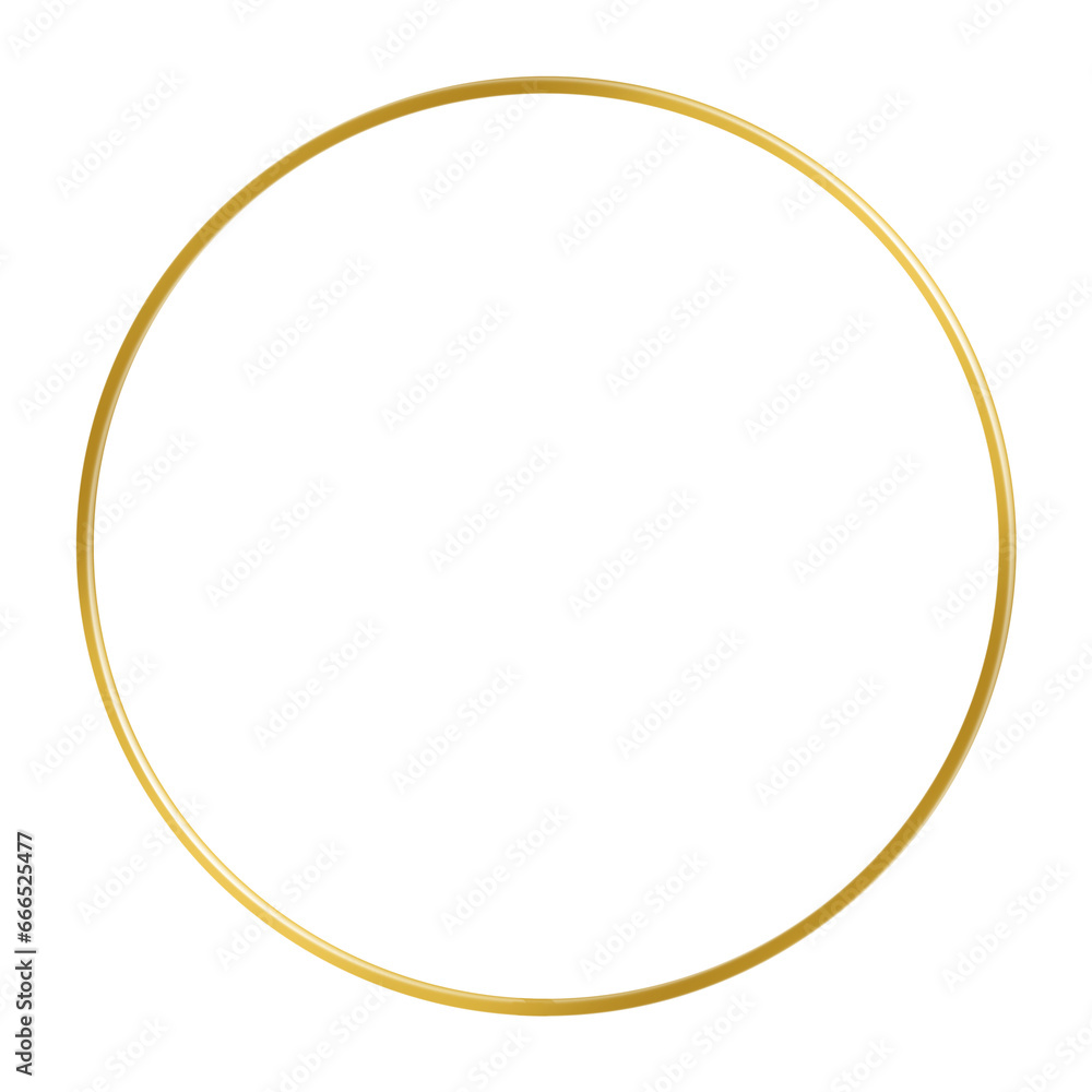 Gold circle frame.	