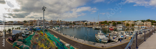 Fishing harbour of Cala Rajada, Mallorca island, Spain, Panorama photo