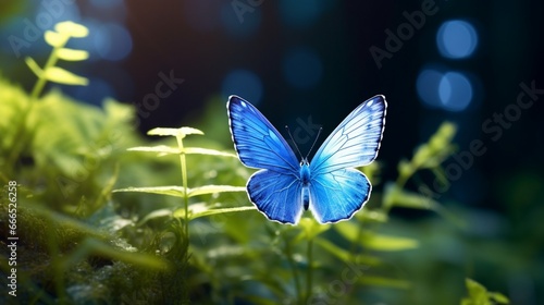A Butterfly Bluet in mid-flight, its delicate wings frozen in time, captured with stunning clarity.