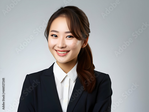 Corporate Business woman Portrait, Agency Business woman Portrait photo, Formal Suited Business Woman, Formal Office worker, Confident Business Person Photo