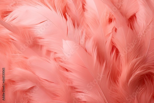 Feather texture background with stunning coral pink color trend