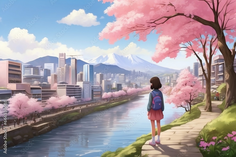 Sakura Serenity: Riverside Reverie