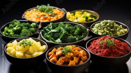 Colorful array of diabetic-friendly meals prepared for Diabetes Awareness Month 