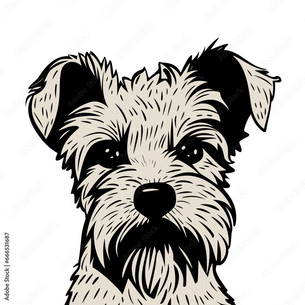 Biewer Terrier Minimalist Art Design Biewer Terrier Minimalist Art Design