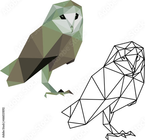 owl made of triangles