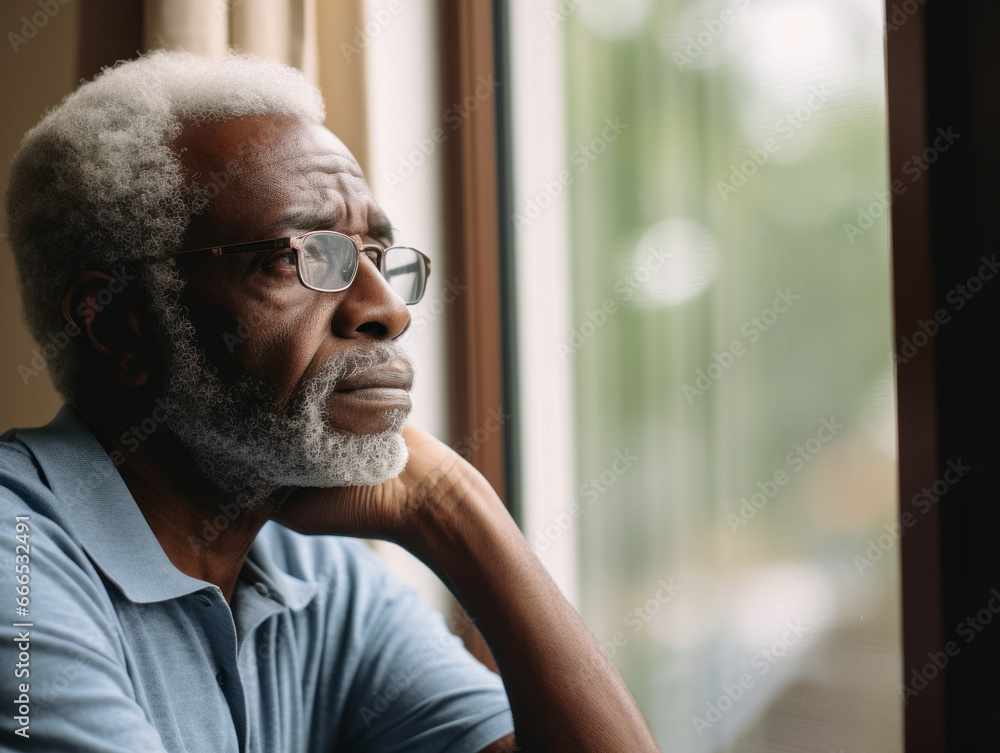 The old man sat in the nursing home looking out the window The old man sat in the nursing home looking out the window