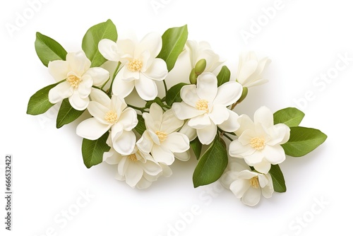 isolated white jasmine bloom © VolumeThings