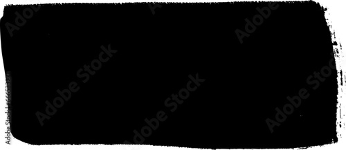 Hand Drawn Black Vector Rectangle Inky Paint Brush Stroke