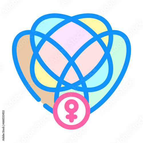 intersectional feminism woman color icon vector. intersectional feminism woman sign. isolated symbol illustration