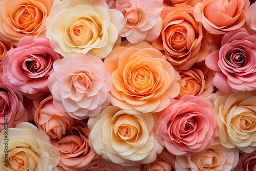 Origin of pink orange and peach roses