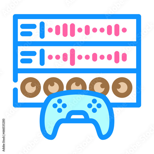 sound design game development color icon vector. sound design game development sign. isolated symbol illustration