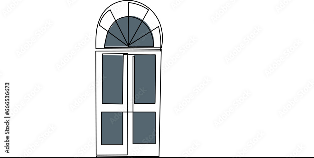 doors continuous line drawing, isolated vector doors continuous line drawing, isolated vector