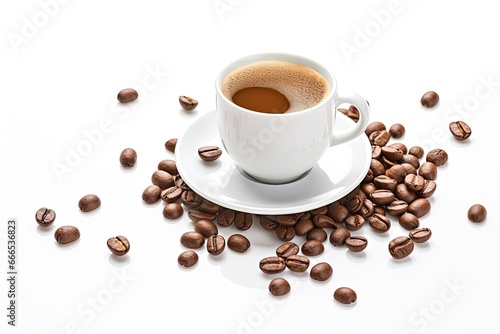 White background coffee espresso photo