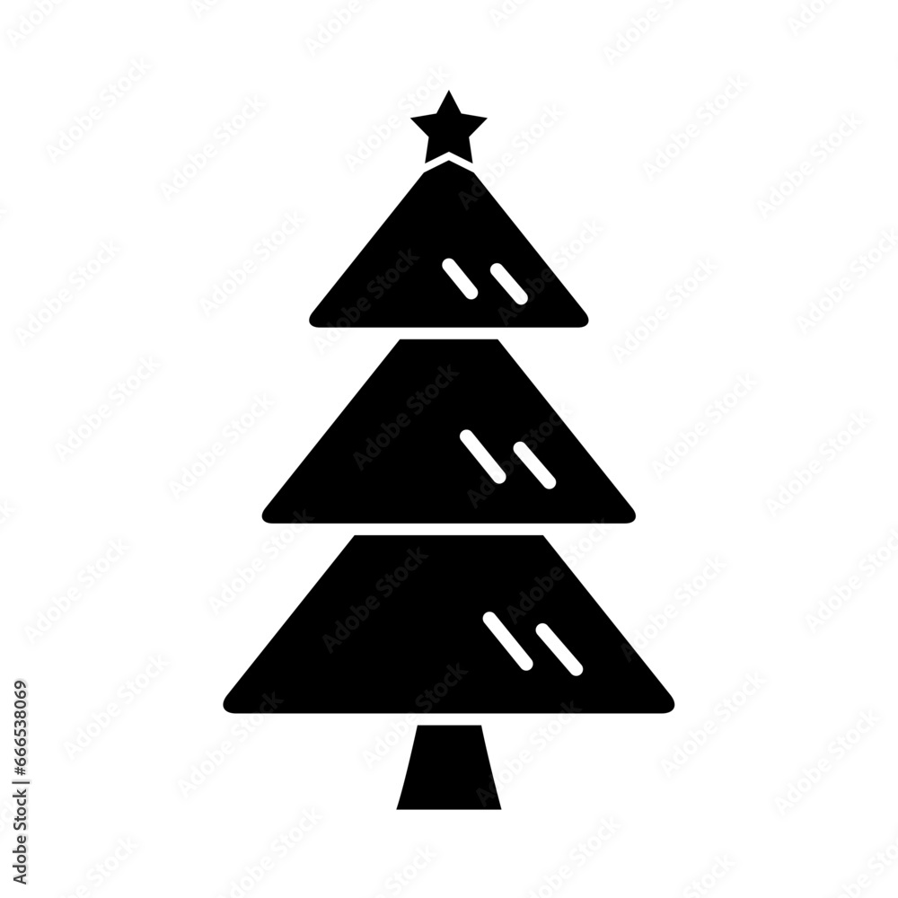 Christmas Tree Icon Vector Illustration Isolated on Transparent Background. Use for Xmas, Decoration, Greeting Card Etc. Christmas Tree Icon Vector Illustration Isolated on Transparent Background. Use for Xmas, Decoration, Greeting Card Etc.
